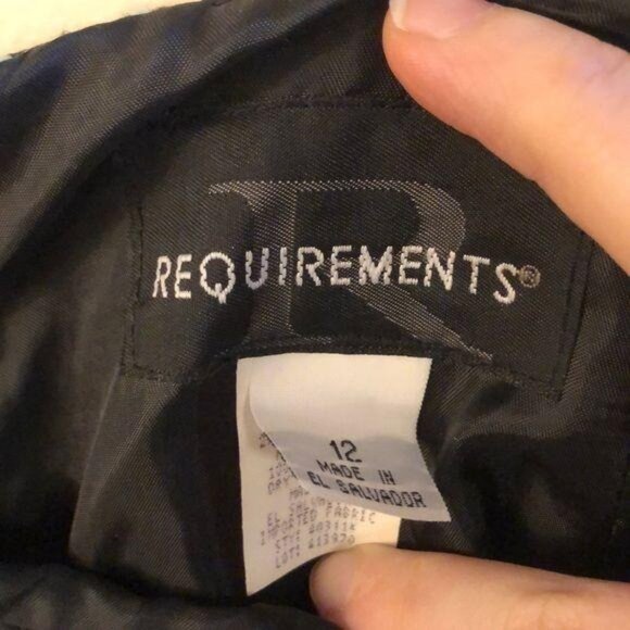 Black Plaid Tweed Skirt With Bow Accent Size 12 By Requirements - Picture 4 of 6